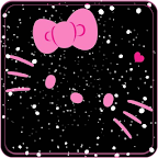 Theme Cute Kitty black pink logo