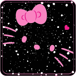 Theme Cute Kitty black pink