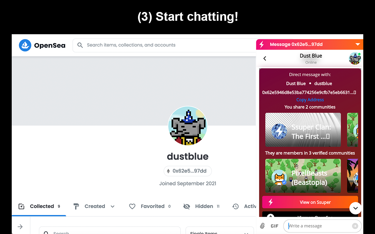 OpenSea Wallet-To-Wallet Messenger by Ssuper Preview image 6
