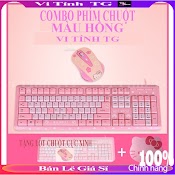 [Giá Sỉ] Combo Bàn Phím Và Chuột Màu Hồng Cực Đáng Yêu - Bộ Bàn Phím Chuột Hello Kitty