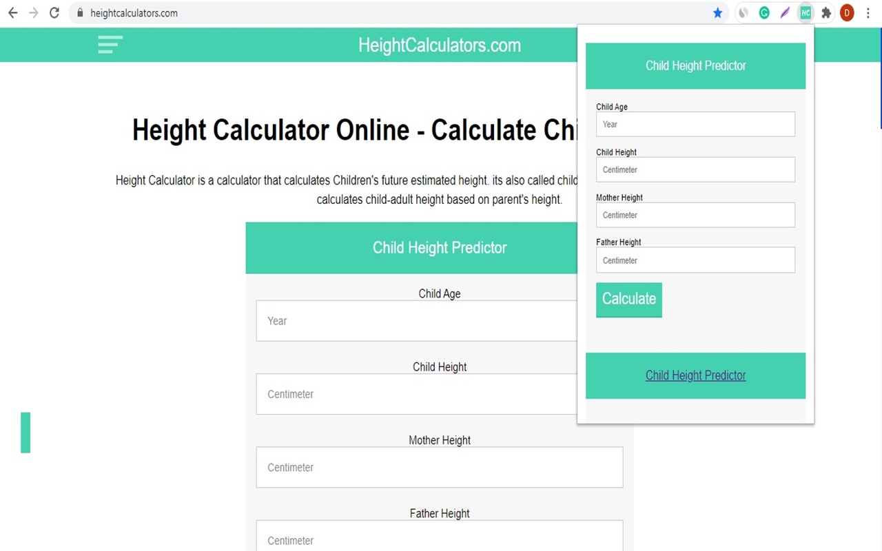 Height Calculator Online Preview image 3