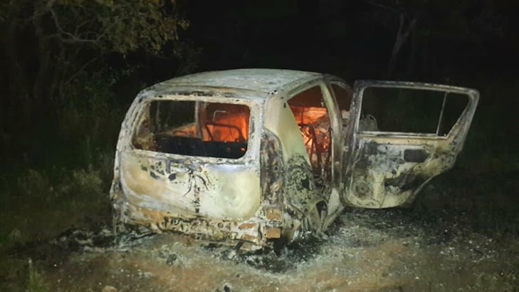 Gunmen torched the vehicle of a Ugandan businessman after his kidnapping him from his Veralum home.