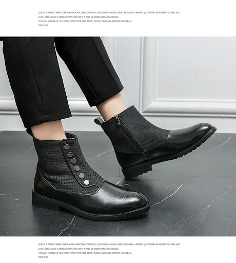 Title 6, Mens Casual Leather Shoes with Cloth Stitching...