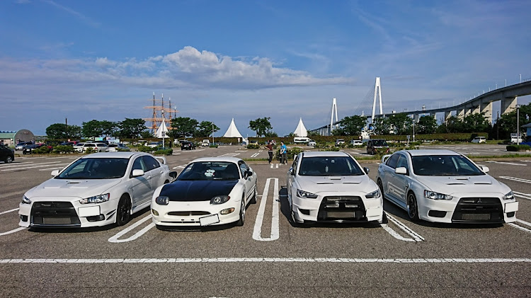 ランサーエボリューションのパンダオフ・新湊大橋・海王丸パーク・SPオートバックス・FTOに関するカスタム事例の投稿画像1枚目