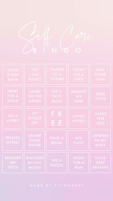 Self Care Bingo - Facebook Story template