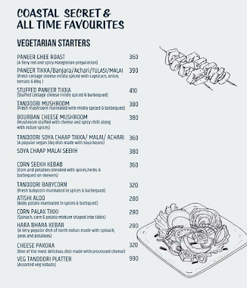 The Sea Secret menu 