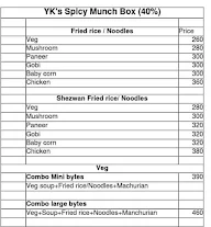 Spicy Munch Box menu 1