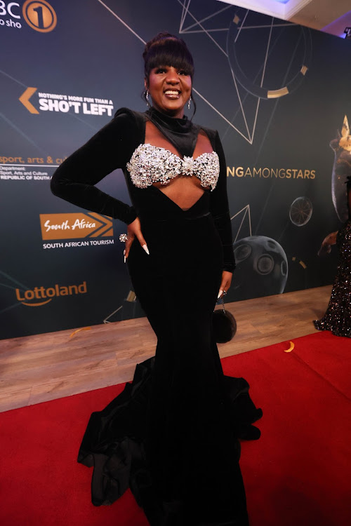 Reality TV star and businesswoman Shauwn Mkhize poses for a portrait on the red carpet, 11 March 2023, in Sandton, Johannesburg, during the 6th Royalty Soapie awards. Picture: Alaister Russell