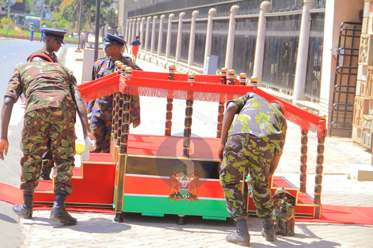 Preparations ongoing at parliament building as they wait President William Ruto to officially to open 13th parliament officially on September 29,2022.