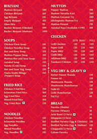 Aifa's Biriyani menu 1