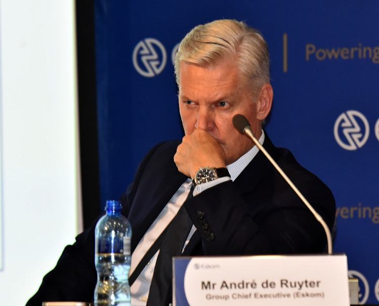 Eskom CEO Andre de Ruyter said conspiracy theories about load-shedding were harmful and not 'helping the debate' about the challenges faced by the power utility.