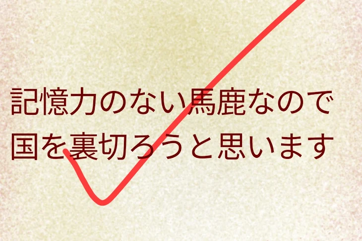 「記憶力のない馬鹿なので国を裏切ろうと思います」のメインビジュアル