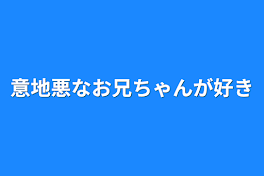 意地悪なお兄ちゃんが好き