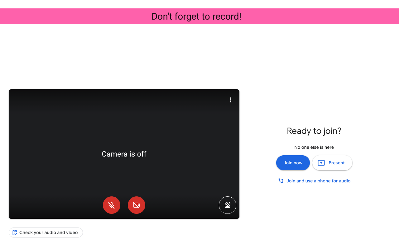 Meet Record Reminder Preview image 0