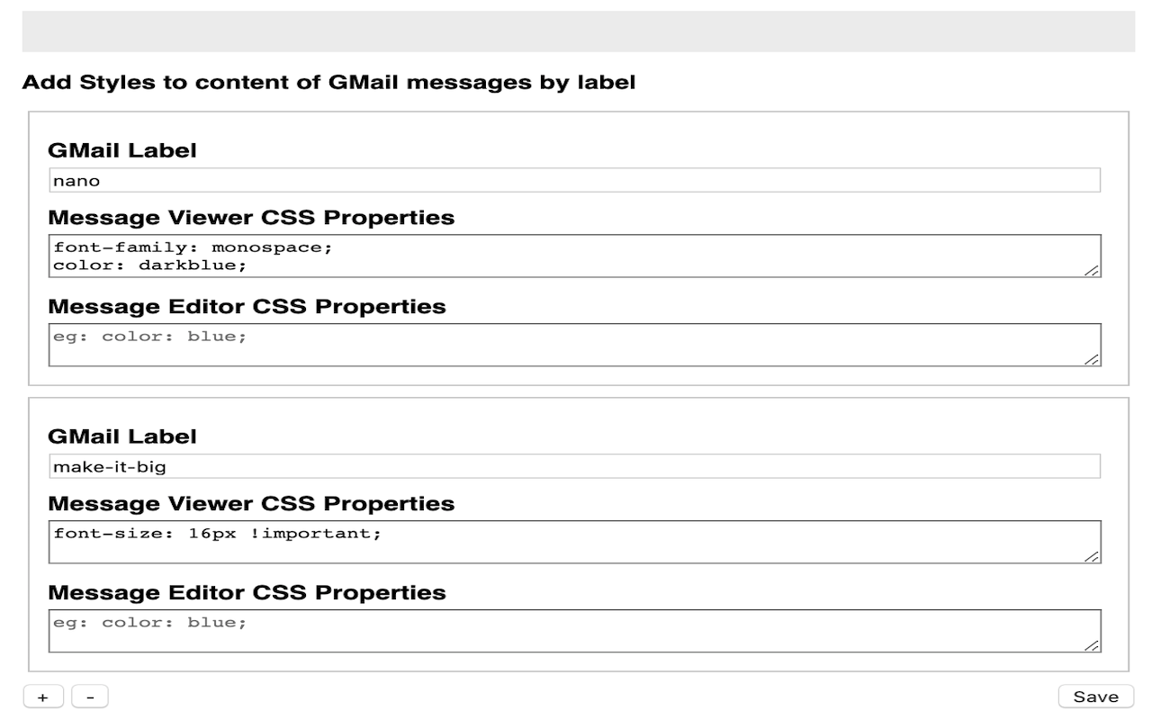GMail Label Styler Preview image 0