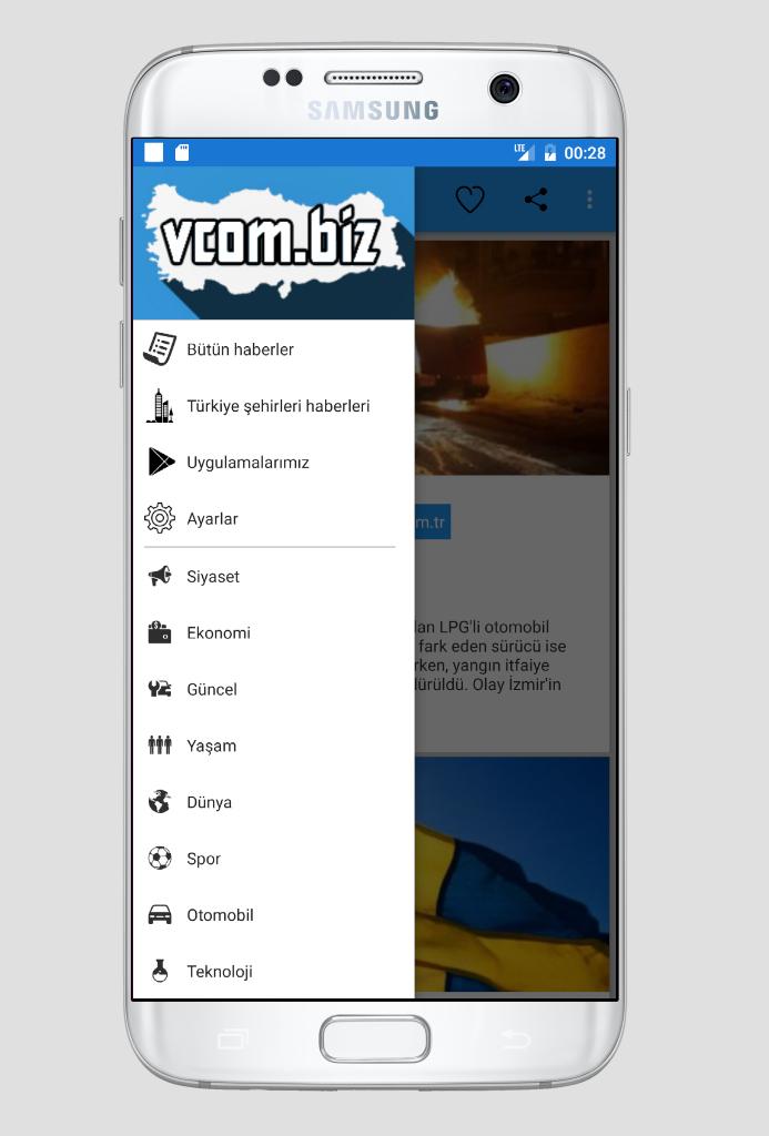 Android application Türkiye haberleri screenshort