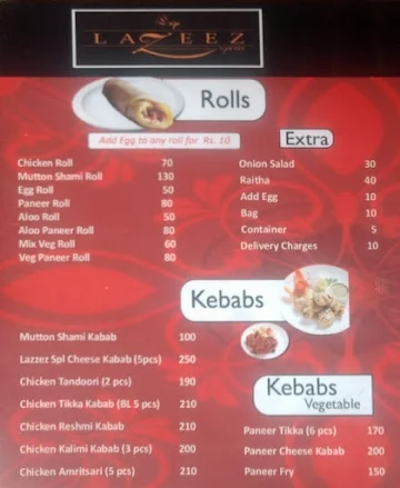 Lazeez Express menu 