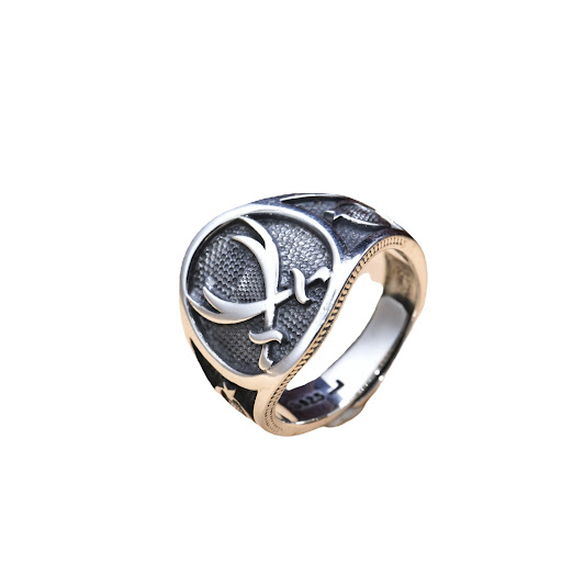 Title 5, Sterling Silver 925 Mens Distressed Ring, a ru...
