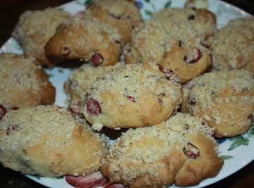 Cranberry Muffin Tops with Strudel or Orange Glaze