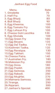 Janhavi Egg Food menu 1