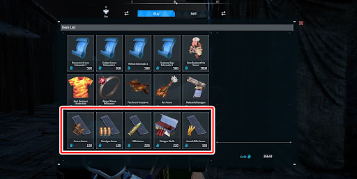 Purchase Ammo from the Merchants