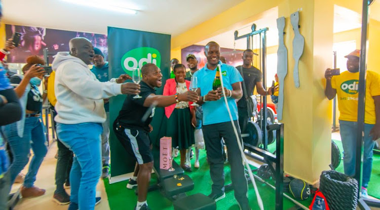 Charles Odongo when he opened a state-of-the-art gym in the Rongai area.