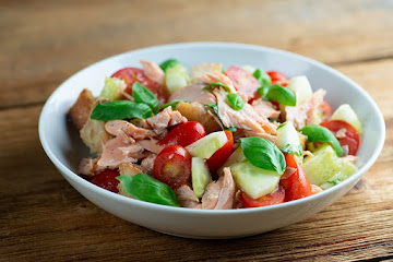 Salmon Panzanella Salad