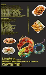 C Square Express menu 1