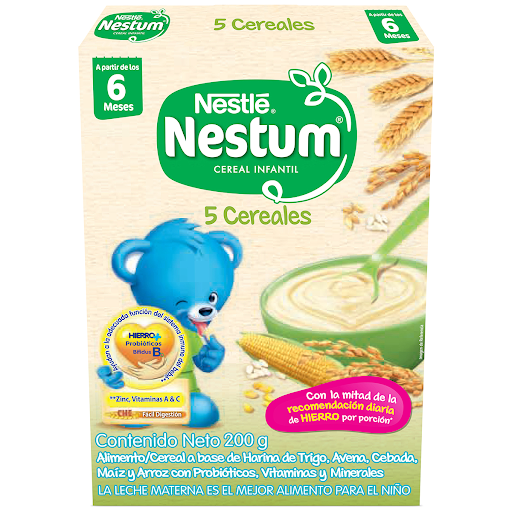 Cereal NESTUM 5 Cereales Único con Probióticos x200g