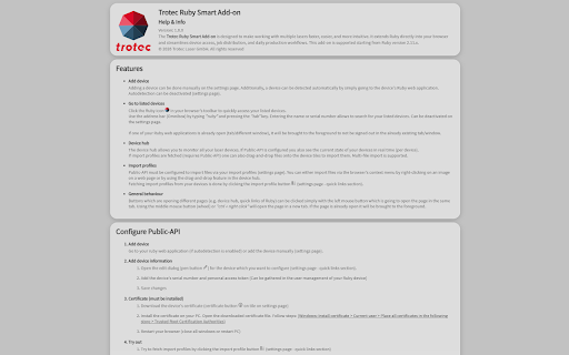 Trotec Ruby Smart Add-on screenshot 8