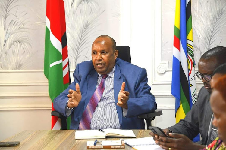 The director administration, in the department of Public Health at the Ministry of Health Adan Harakhe when he met officials from Saudi Arabia on March 15, 2023