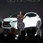 will.i.am with his custom-designed Lexus NX 200t F SPORT in Paris