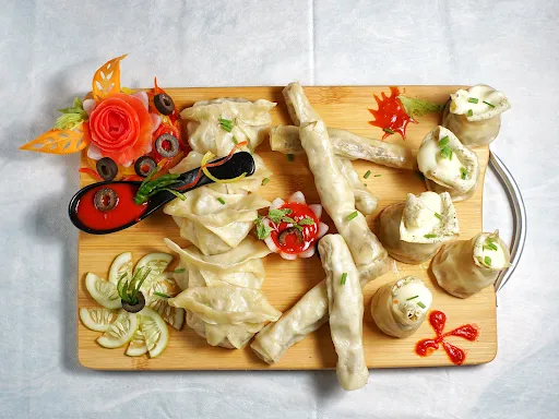 Chicke Steamed Momos [5 Pieces]+Egg Chicken Cheese Momos [5 Pieces]+Mowrap Chicken Steamed [5 Pieces]