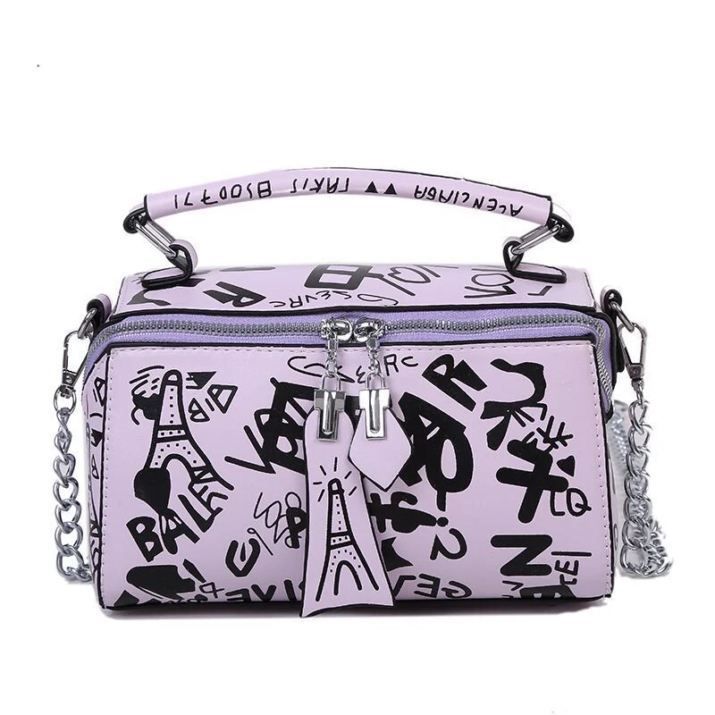 Damesmode Koreaanse Stijl Kleine Vierkante Boston Bag, Handtas, Perfect voor Dagelijks Gebruik en Uitgaan, Elegant