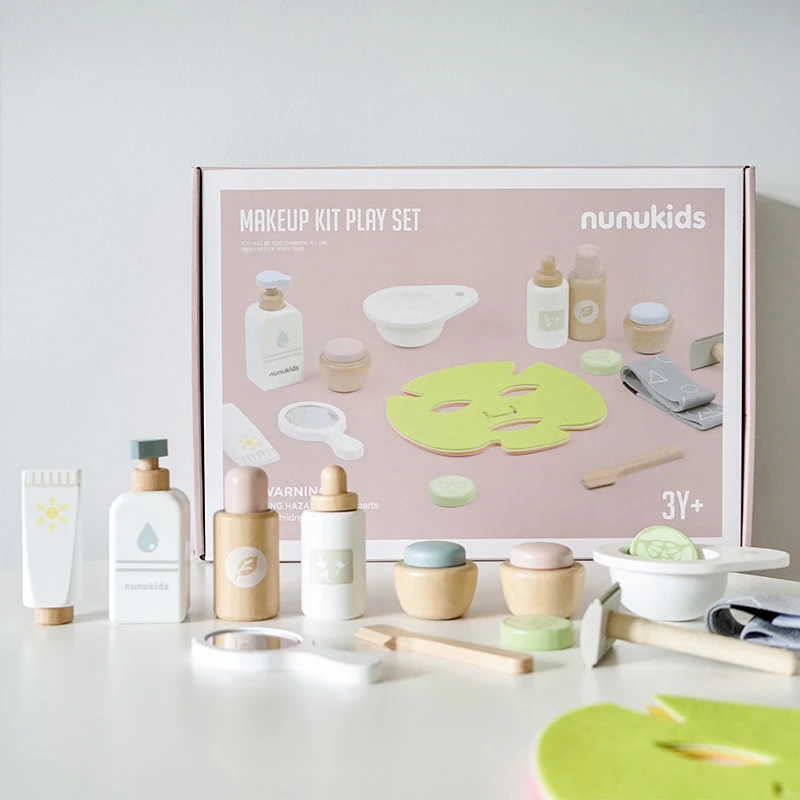 Houten Kinderspeelgoed Make-up Masker voor Meisjes Veilig en Creatief Speelgoed Stimuleert Verbeelding en Rollenspel Ideaal voor Kleine Kunstenaars
