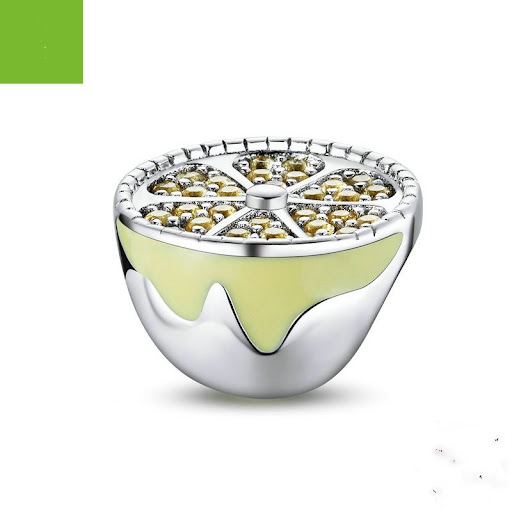 Title 3, Sterling Silver Lemon Beaded Creative Fruit Dri...