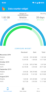 Data counter widget usage manager monitor v3.5.4 PRO APK 2