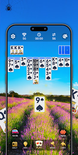 Screenshot Spider Solitaire, large cards