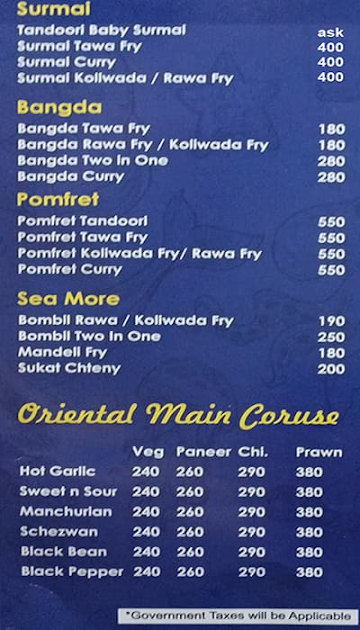 Bombay Chow menu 