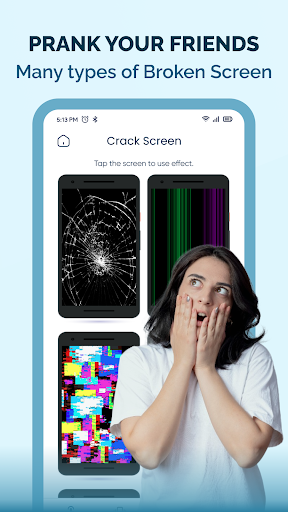 Screenshot Fake Call: Broken Screen Prank