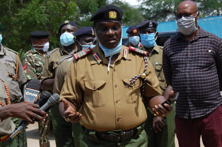 Northeastern regional commissioner Nicodemus Ndalana in Mandera town