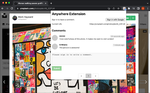 Anywhere comment extension