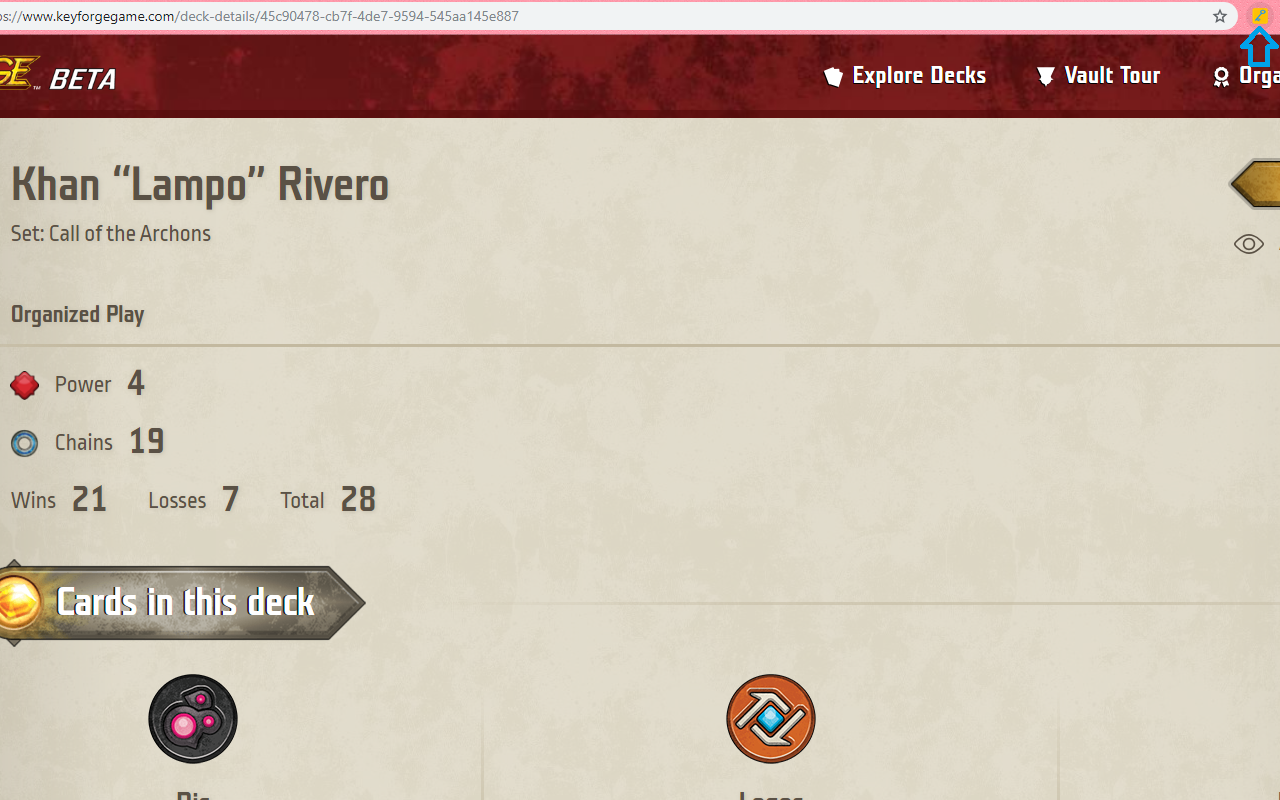 DecksOfKeyforge.com redirect. Preview image 0