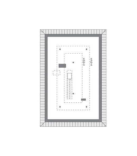 Od serca - wariant VI - M242f - Rzut poddasza do indywidualnej adaptacji (44,9 m2 powierzchni użytkowej)