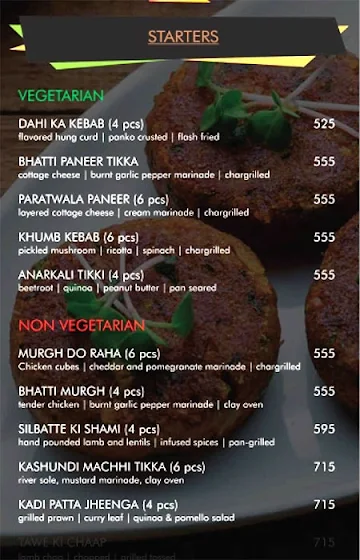 Masala House menu 