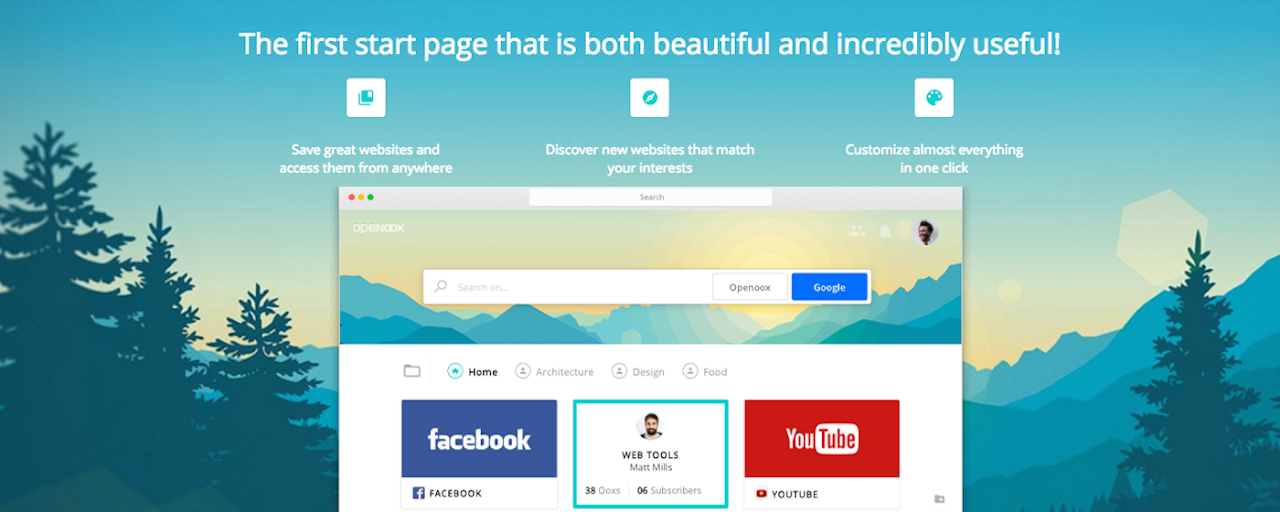 Beautiful & Customizable New Tab Page Openoox Preview image 2