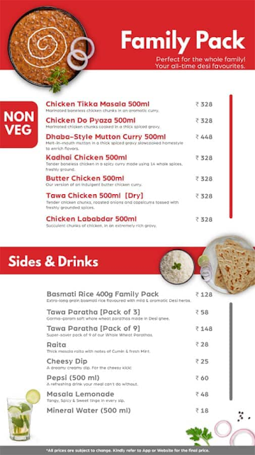 BOX8 - Desi Meals menu 