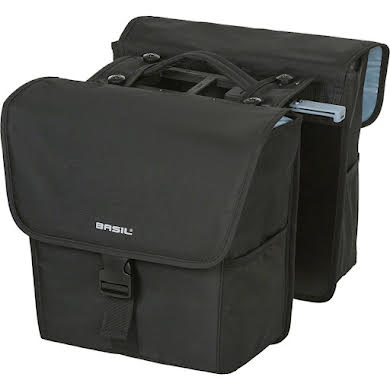 Basil Go Double  Pannier - MIK Attachment - 32L - Black