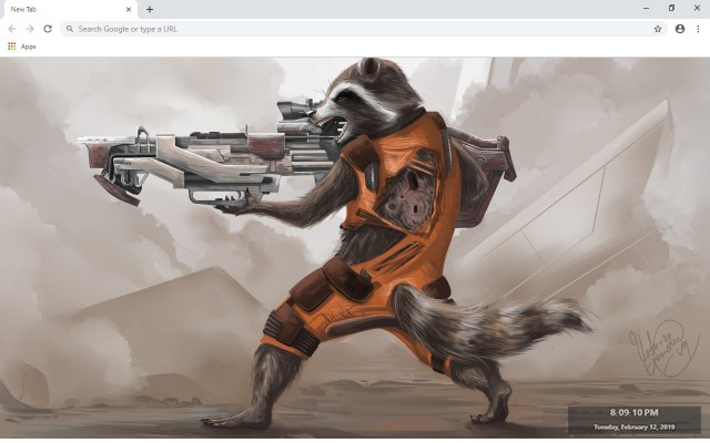 Rocket Raccoon New Tab