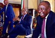 President Cyril Ramaphosa hosted a farewell cocktail function for former president Jacob Zuma. Image: Twitter via @CyrilRamaphosa
